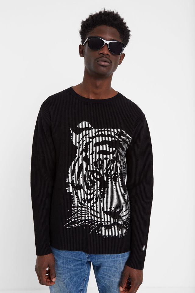 Desigual CALEB ribbed cotton tiger sweater SS2020