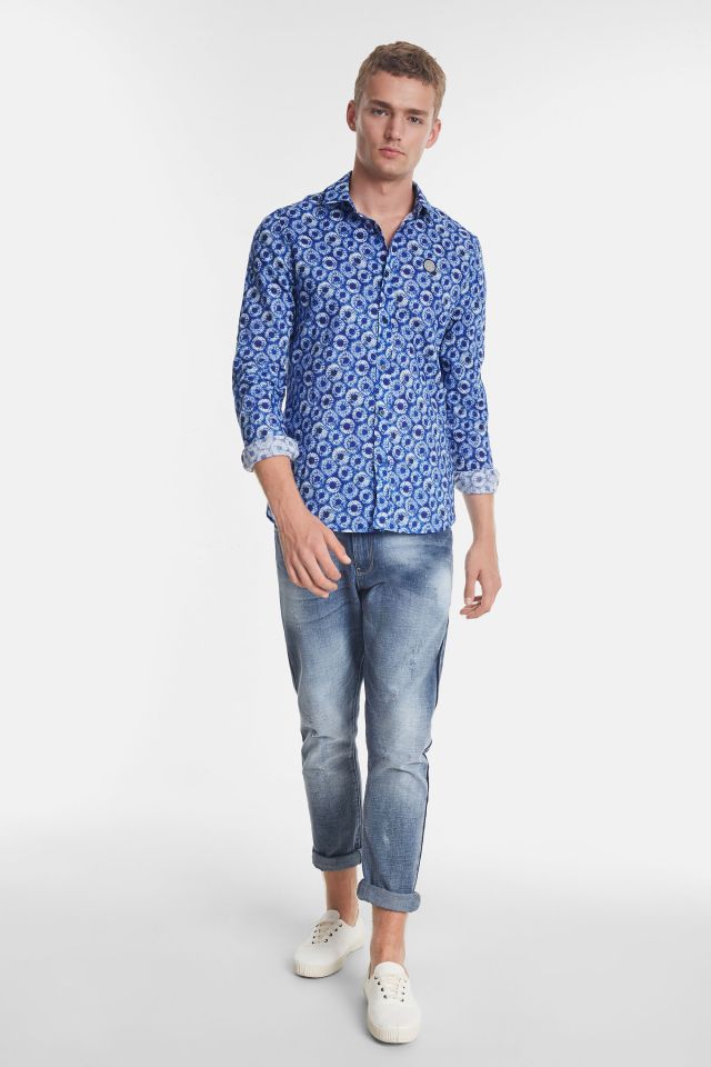 Desigual GIDEON microflower cotton shirt SS2020