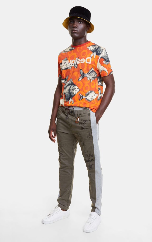 Desigual man NISSIM khaki cotton joggers SS2020