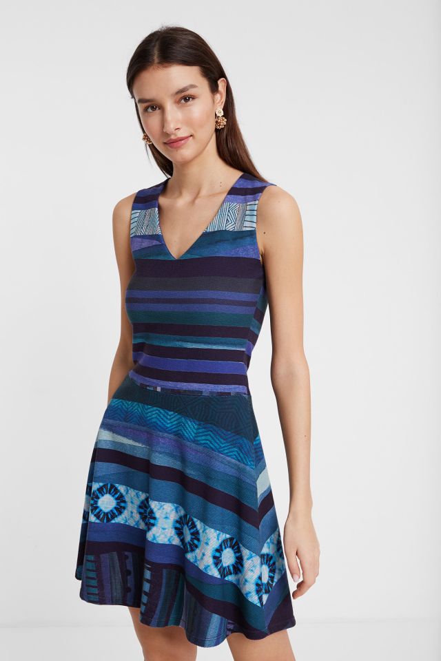 Desigual DUNA sleeveless blue dress SS2020