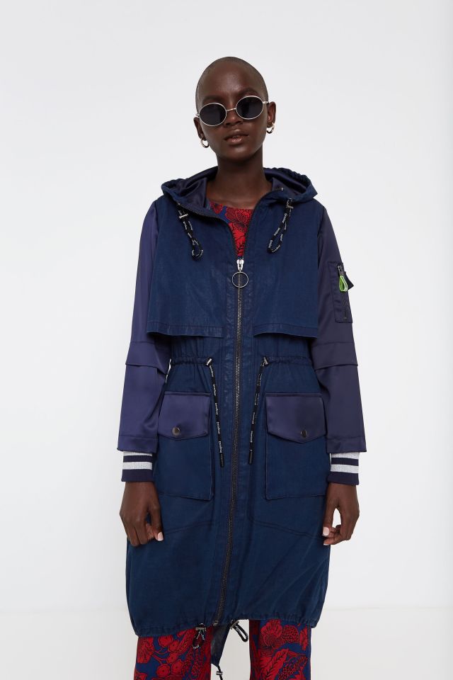 Desigual ALBIWON long raincoat with hood