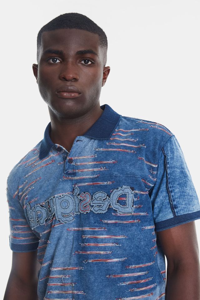 Desigual BEAU jacquard polo shirt. 100% cotton. $149.95. SS2020.