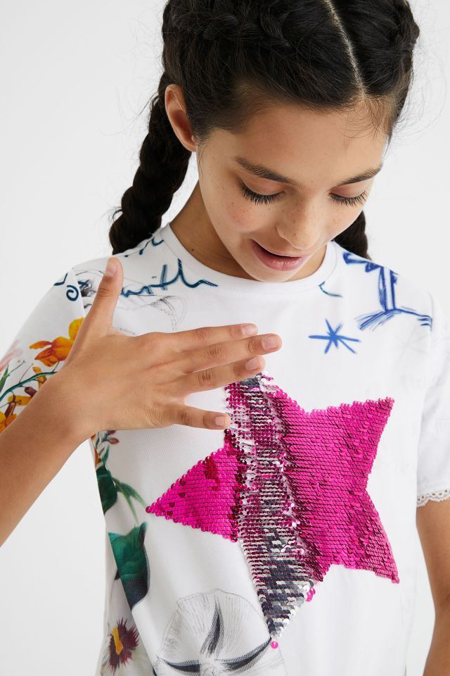 Desigual kids reversible sequins T-shirt Summer 2021