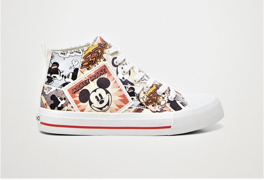 Mickey Mouse high-top sneakers by Desigual FW2021