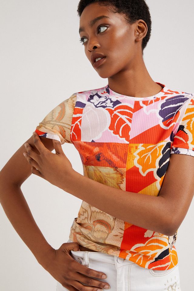 Desigual BATON ROUGE ribbed T-shirt by Christian Lacroix