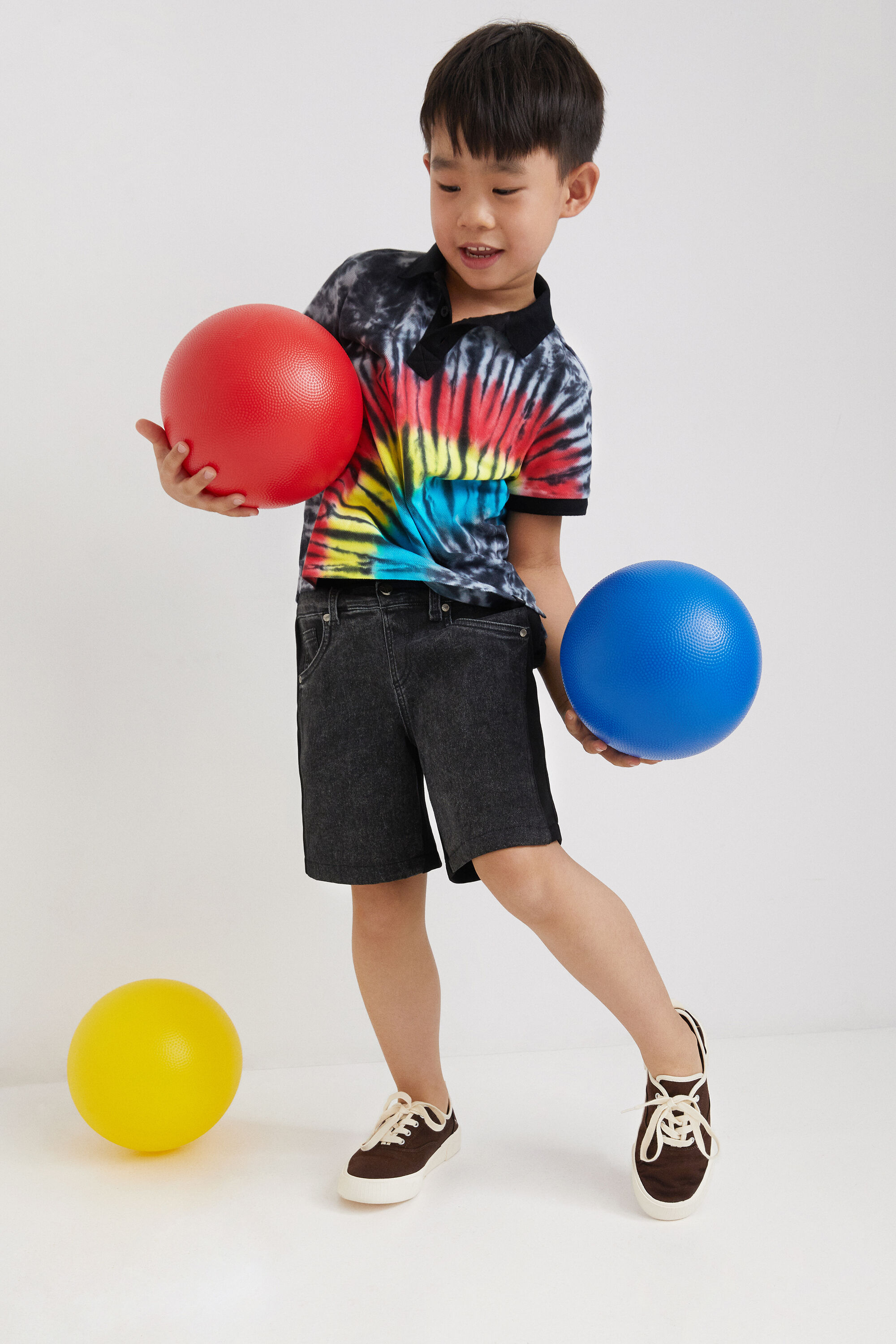 Desigual kids AMBAR tie-dye polo shirt $55.95 SS2022 collection 22SBLK02