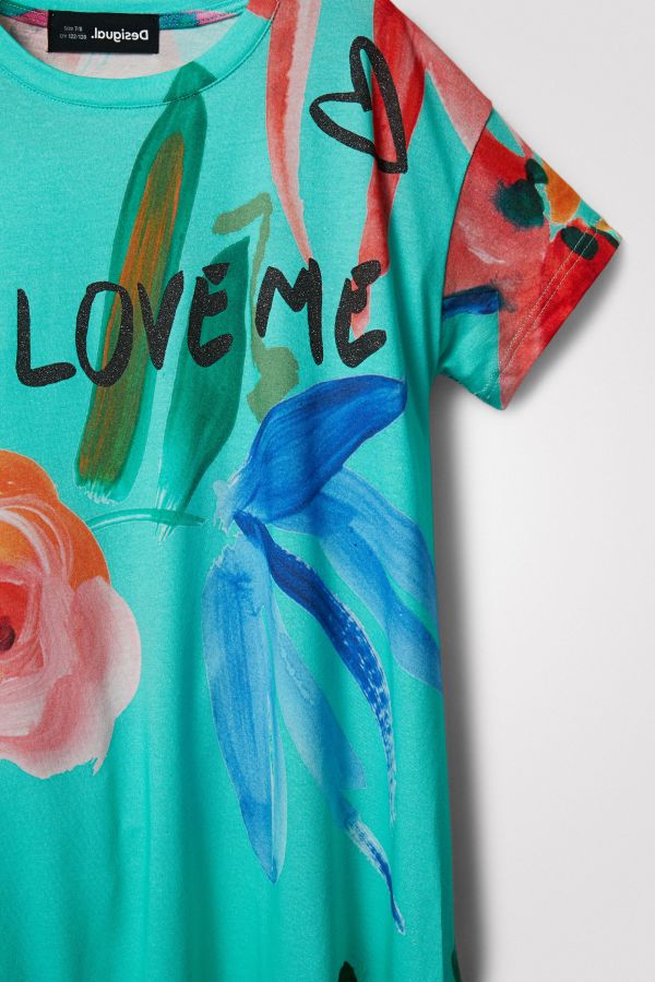 Desigual kids CLOE I Love Me cotton dress. $75.95. SS2022.