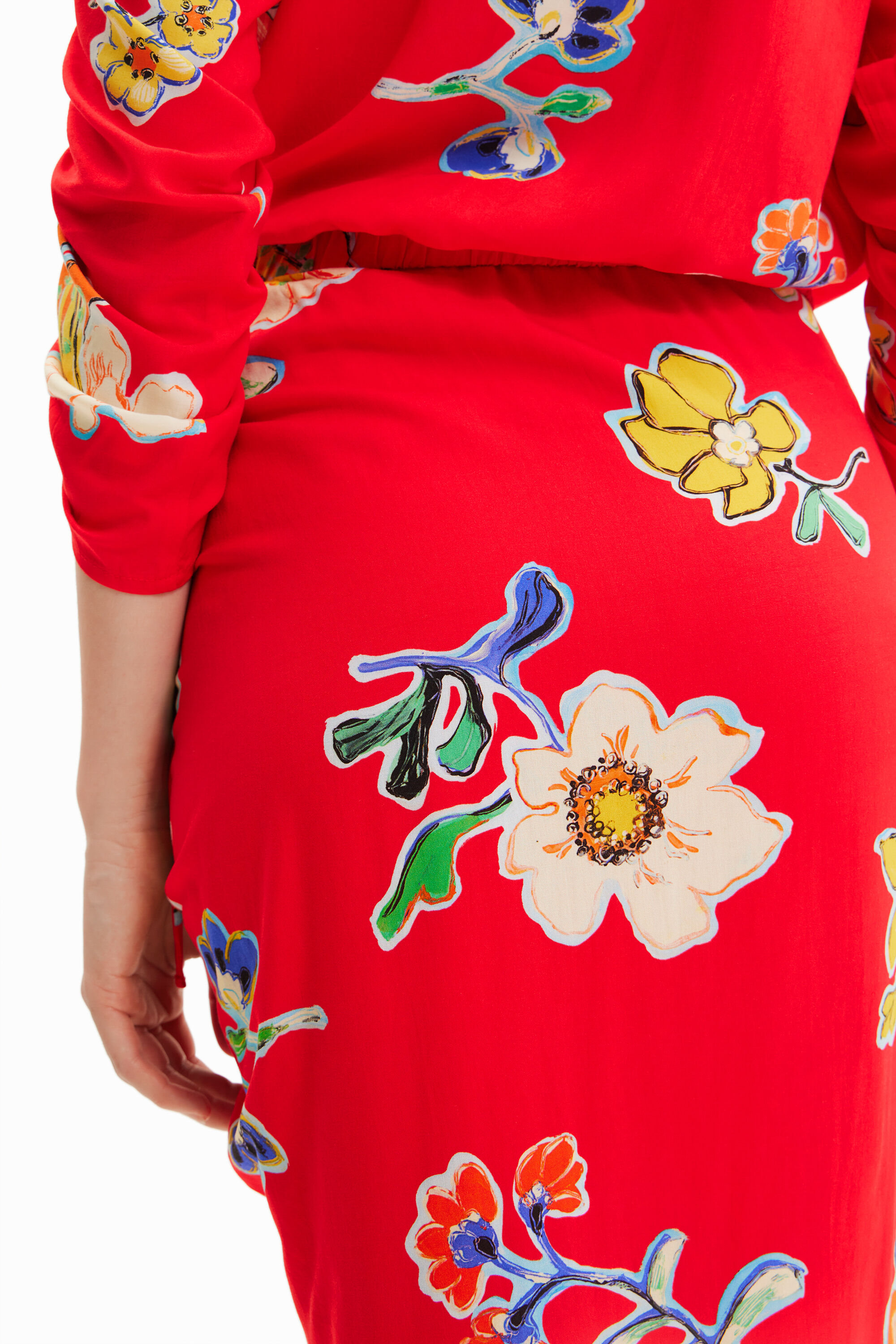 Desigual CRIMEA-gathered maxi skirt Summer 2023 collection now on sale at Angel in Vancouver Canada