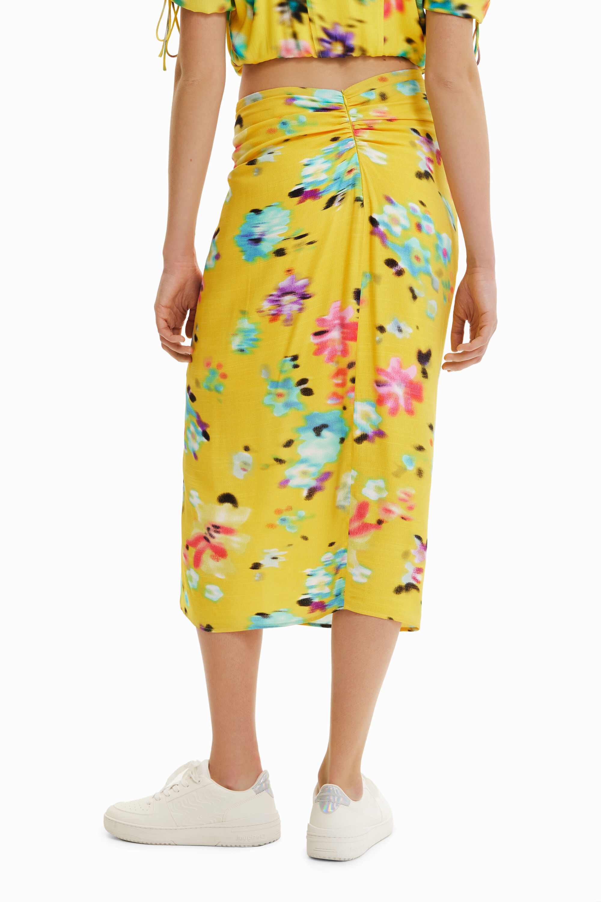Desigual GARDEN midi slit skirt from Spring-Suymmer 2023 collection now at Angel in Vancouver Canada