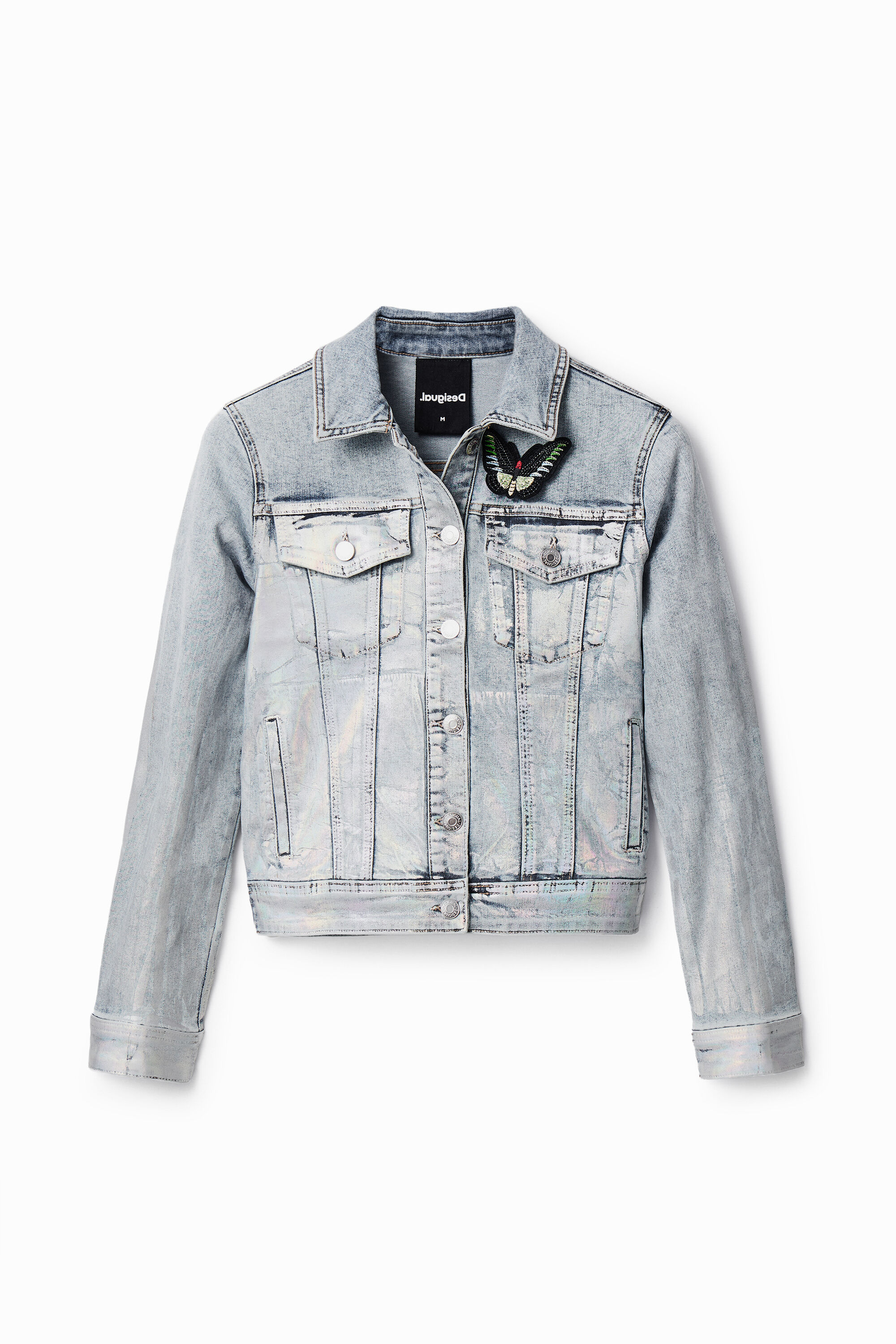 Desigual HARIKA irridescent denim jacket. $205.95. SS2023.
