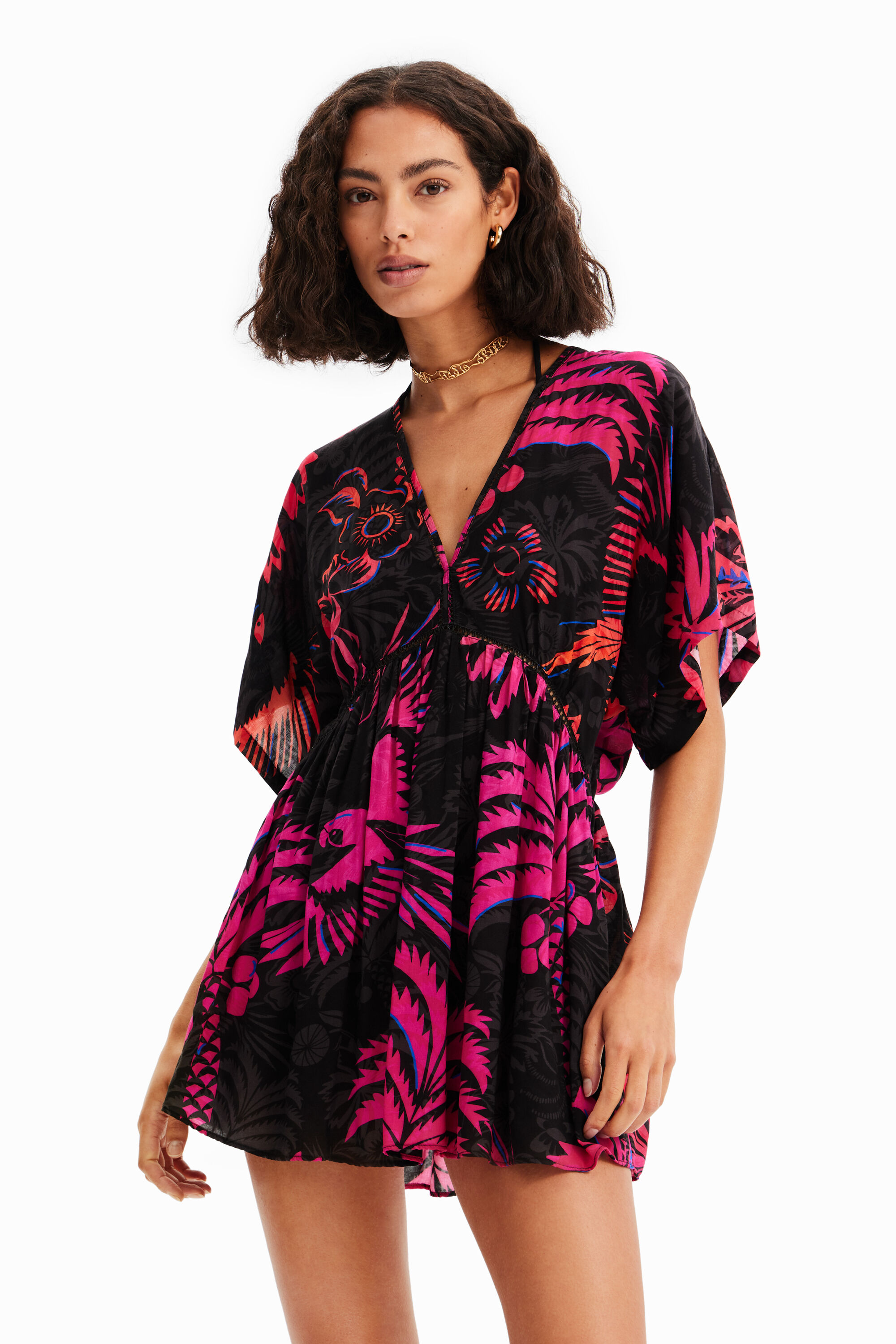 Desigual KO SAMUI tropical tunic dress from Spring-Summer 2023 collection now at Angel Vancouver Canada