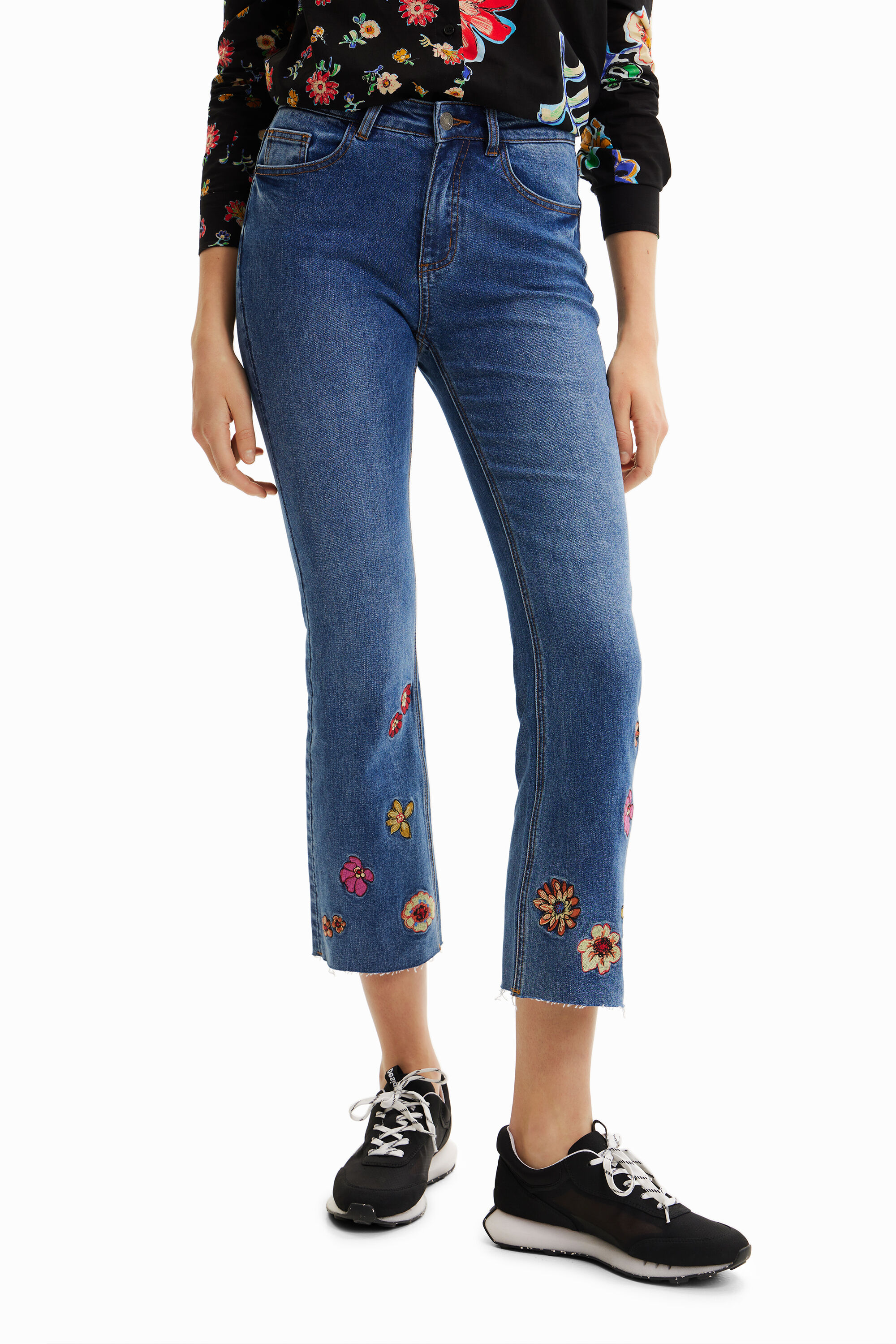 Desigual NICOLE embroidered denim jeans Summer 2023 collection now on sale at Angel in Vancouver Canada