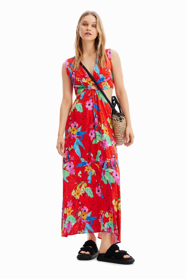 Desigual PRAGA viscose tropical maxi dress Spring-Summer 2023 collection