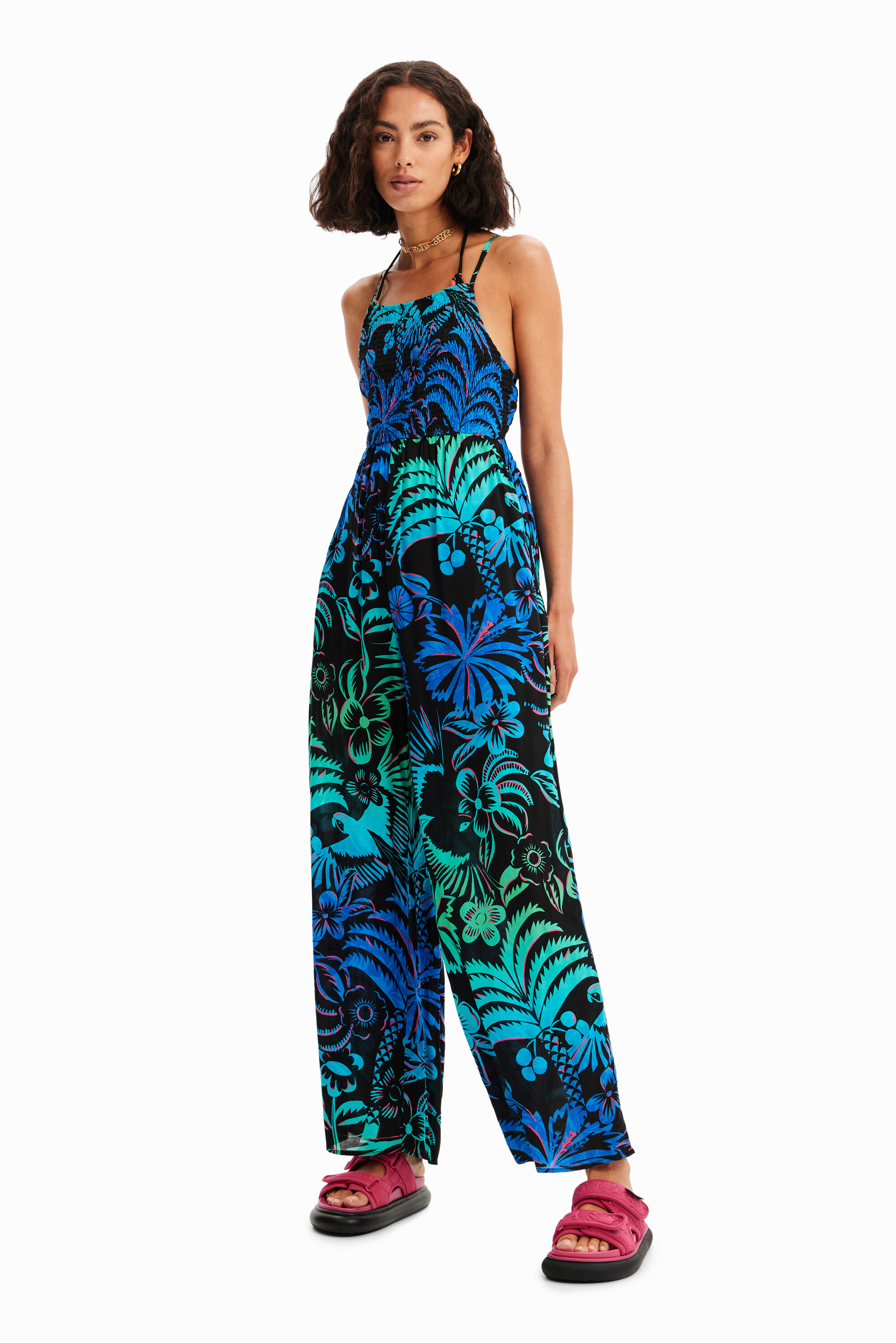Desigual TROPI jumpsuit made of viscose in Morocco Spring-Summer 2023 collection now at Angel in Vancouver Canada