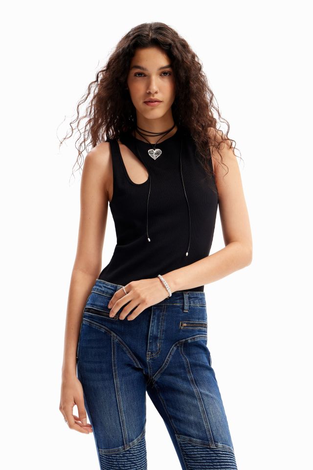 Desigual ABNER cotton cutout tank top SS2024