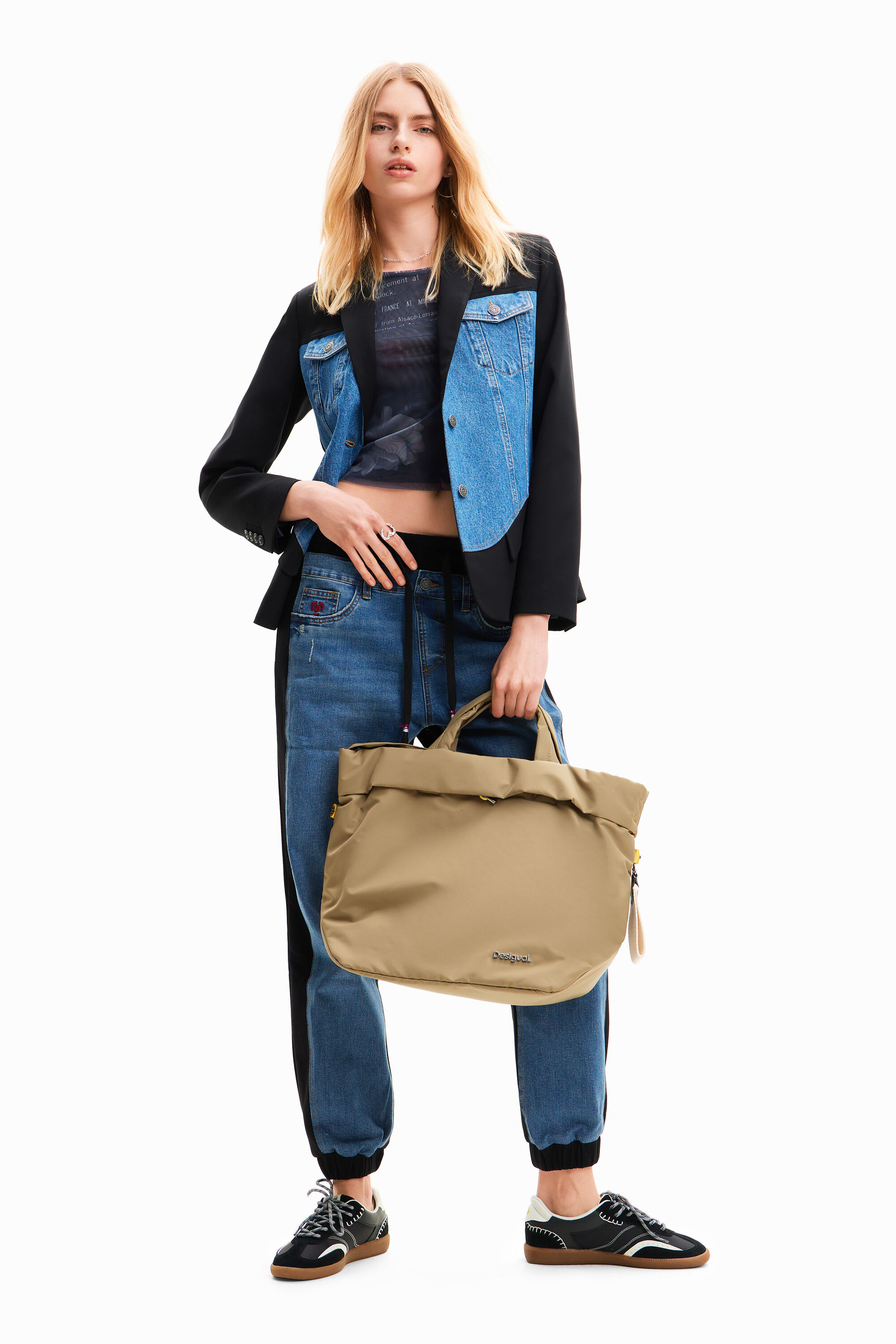 Desigual BELICE cotton denim jogger pants SS2024