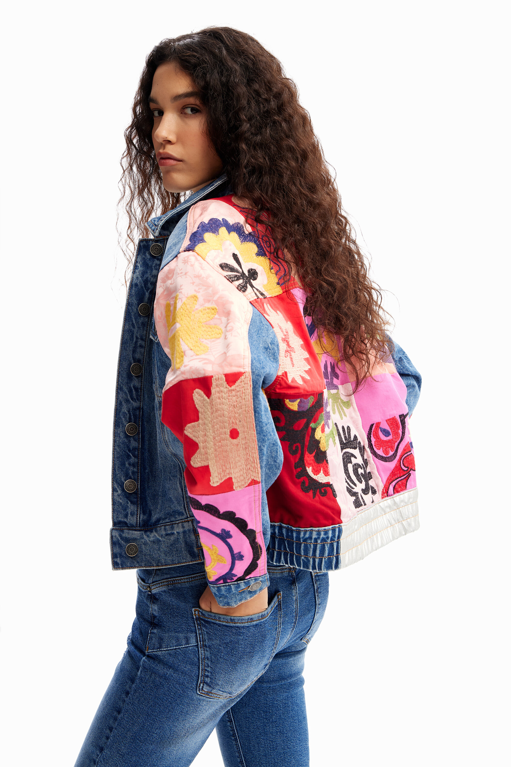 Desigual DANIELA embroidered jean jacket SS2024 collection Vancouver Canada