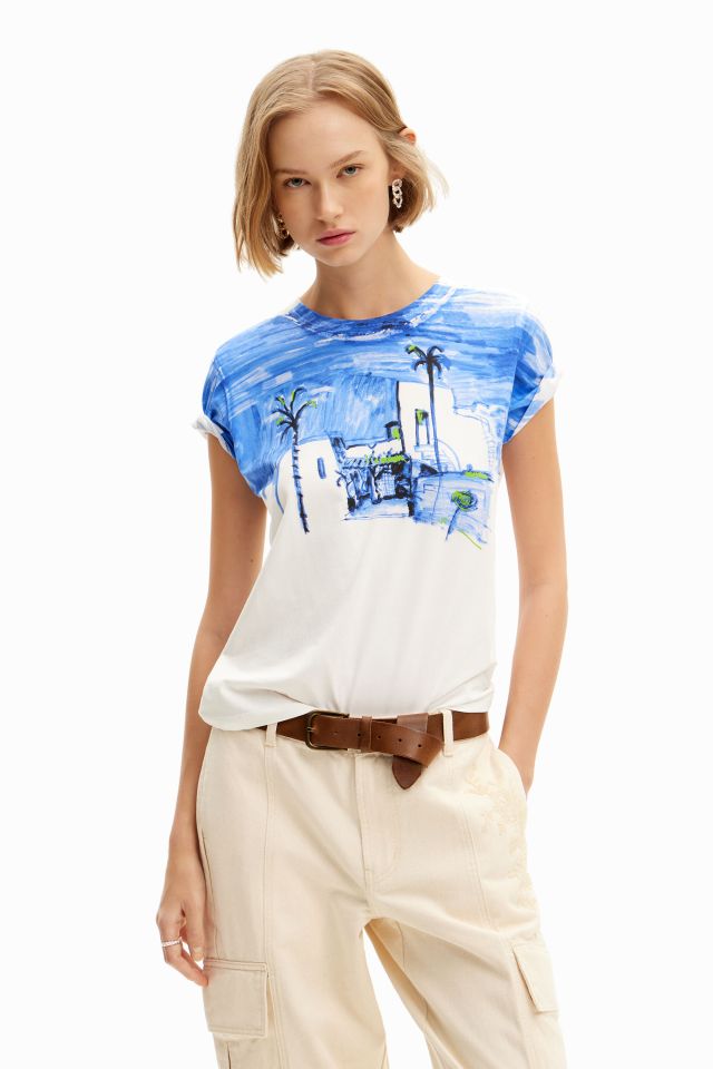 Desigual FEZ cotton T-shirt Spring-Summer 2024 Vancouver Canada