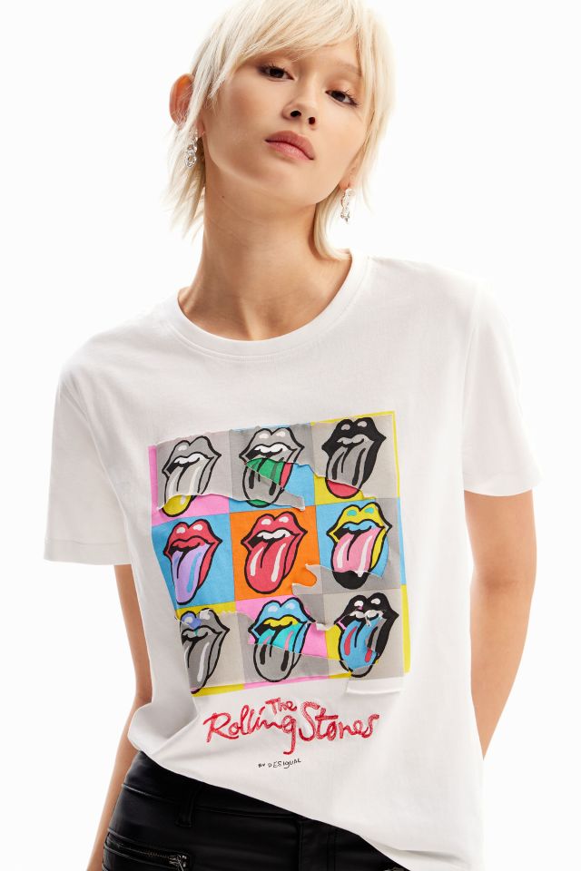 Desigual ROLLING STONES multicolour logo cotton T-shirt SS2024