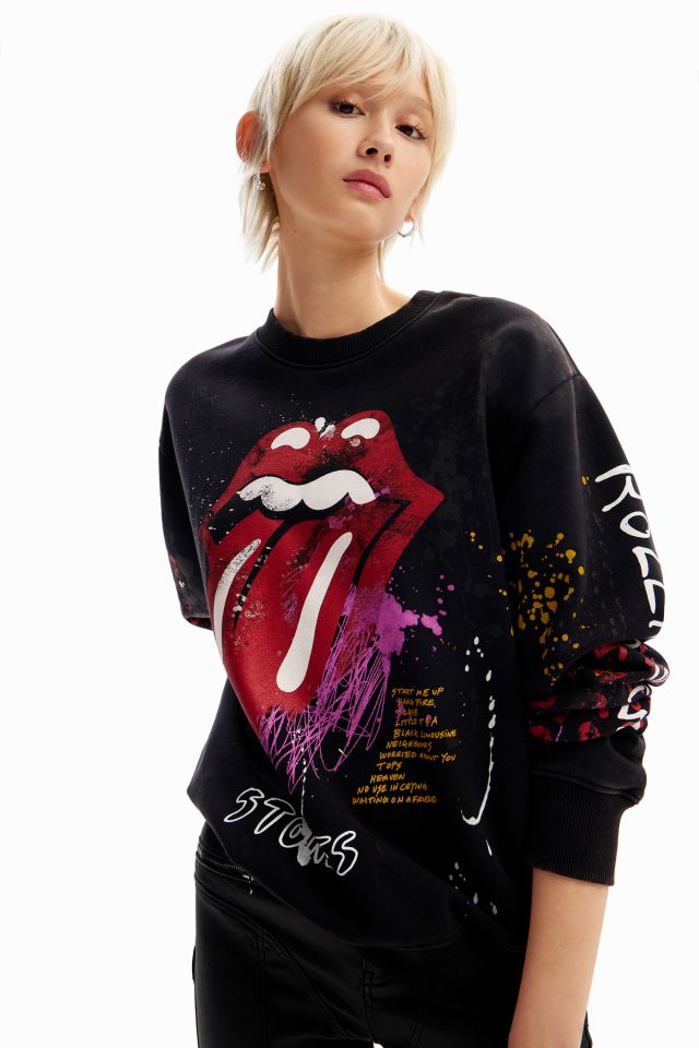 Desigual ROLLING STONES splatter cotton sweatshirt SS2024