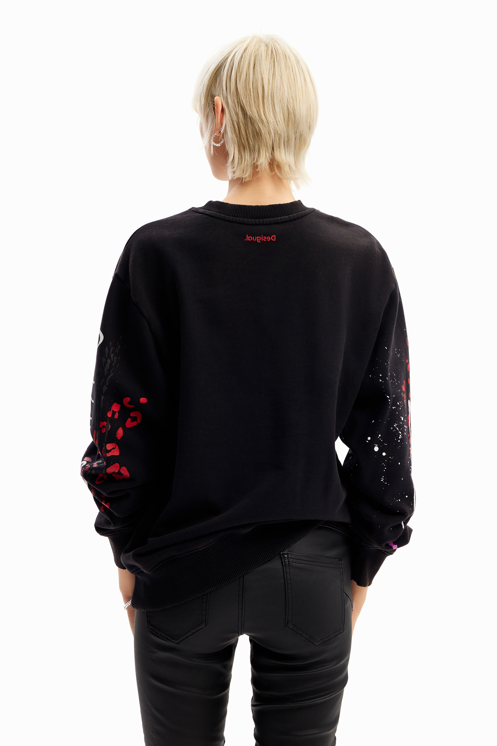 Desigual ROLLING STONES splatter cotton sweatshirt SS2024