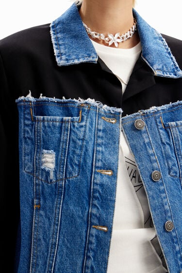 Desigual WHEELER hybrid denim jacket SS2024.
