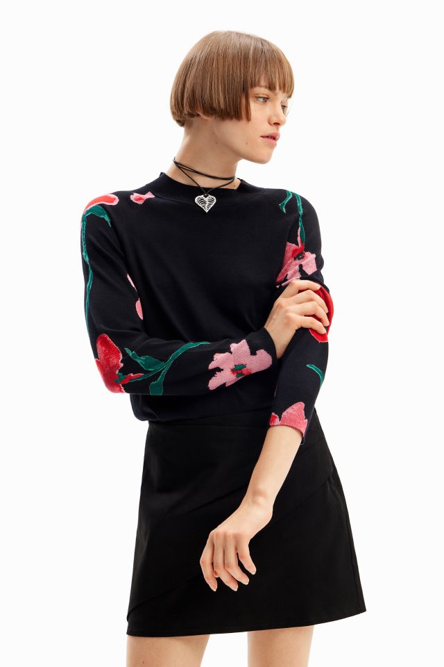 Desigual DEMIS floral viscose sweater SS2024 collection
