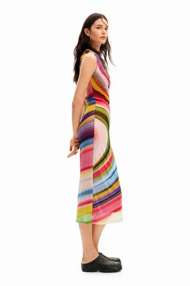 Desigual WAVE print tulle dress SS2024