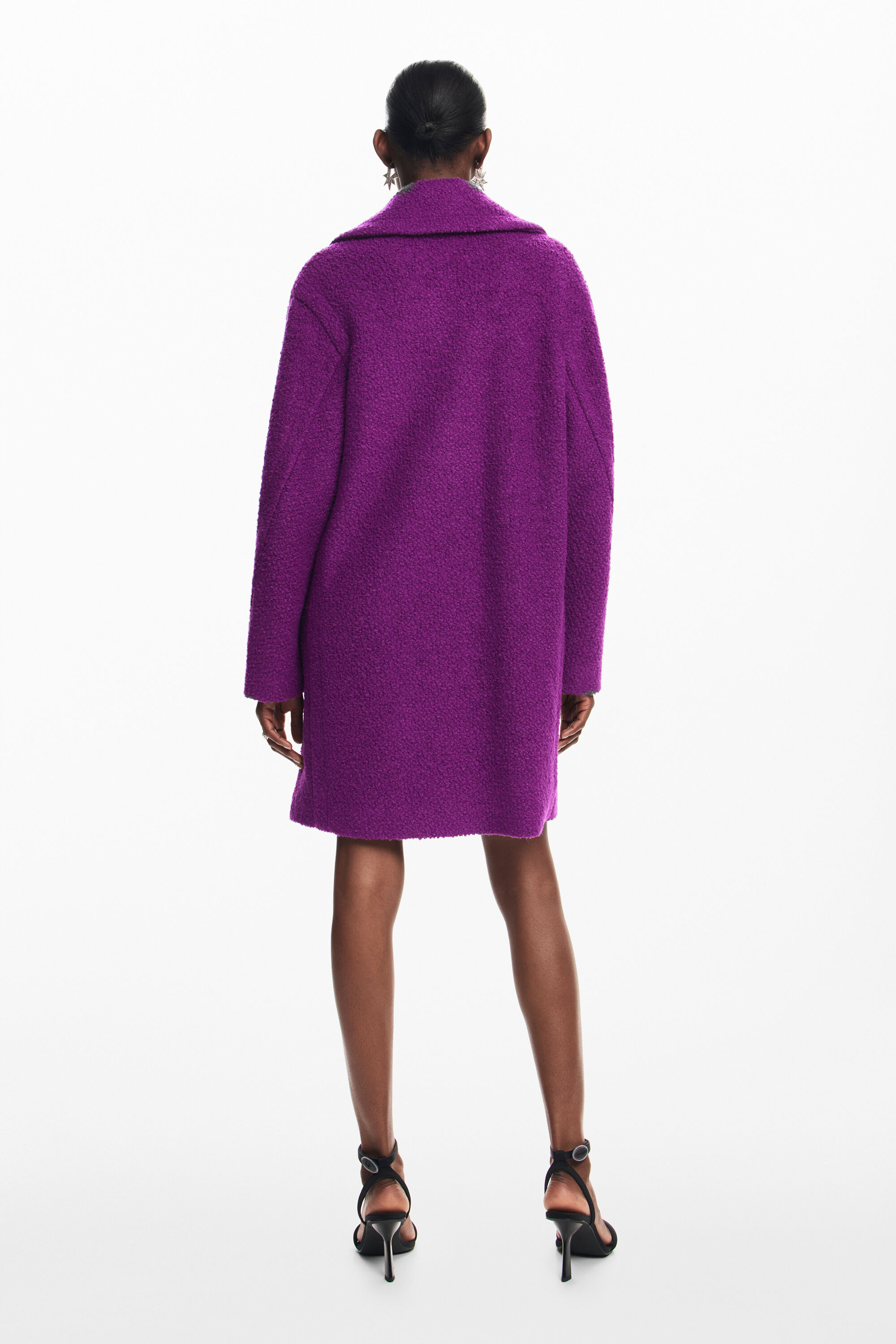 Desigual AMBERES purple wool coat FW2024 collection