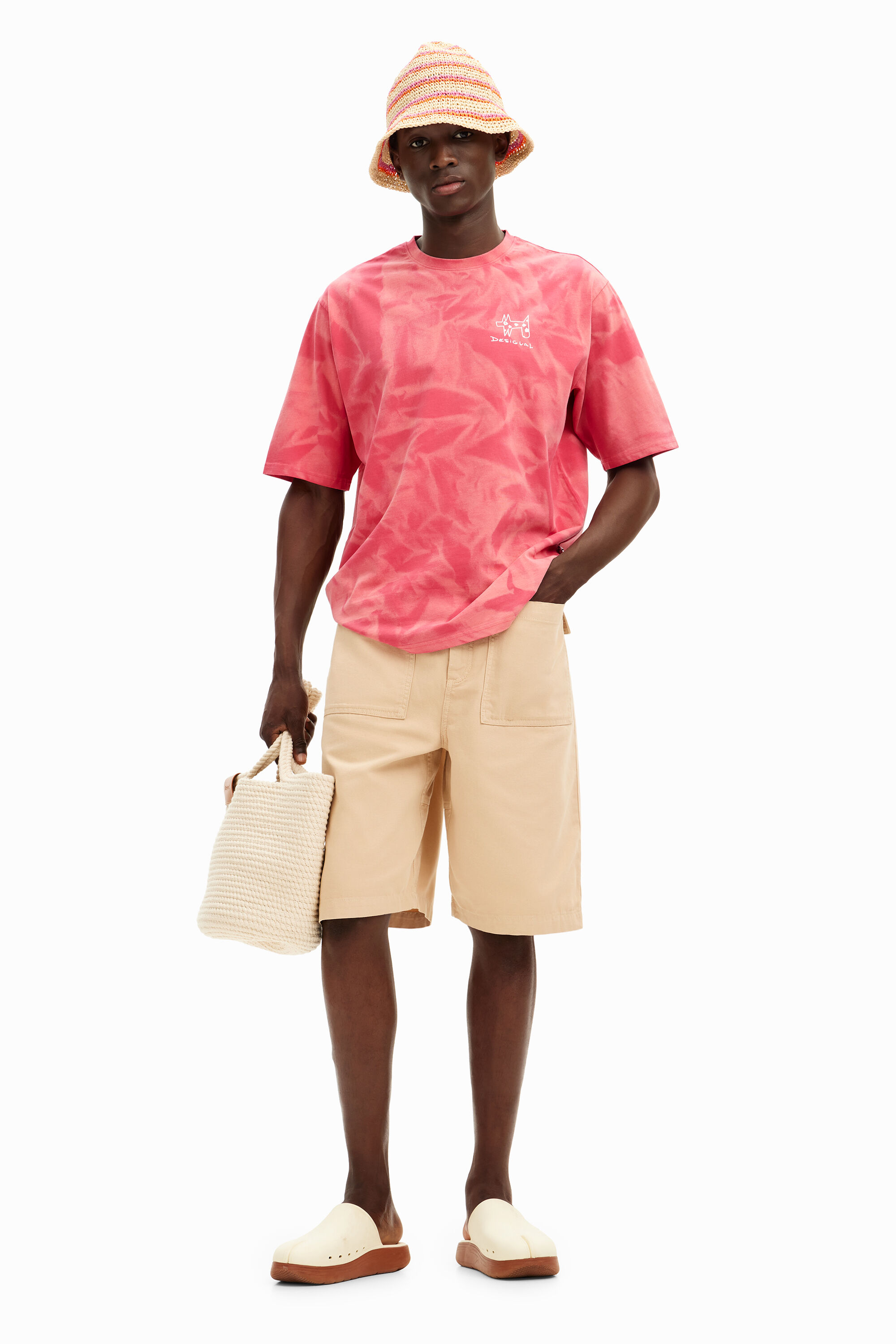 Desigual ARMANDO pink cotton T-shirt Fall 2024