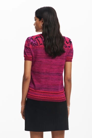 Desigual BUTTERFLY neon-pink T-shirt FW2024