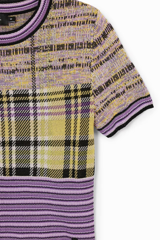 Desigual CUADRI knitted T-shirt FW2024