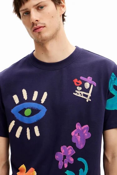 Desigual DAKOTAN blue illustrated T-shirt FW2024