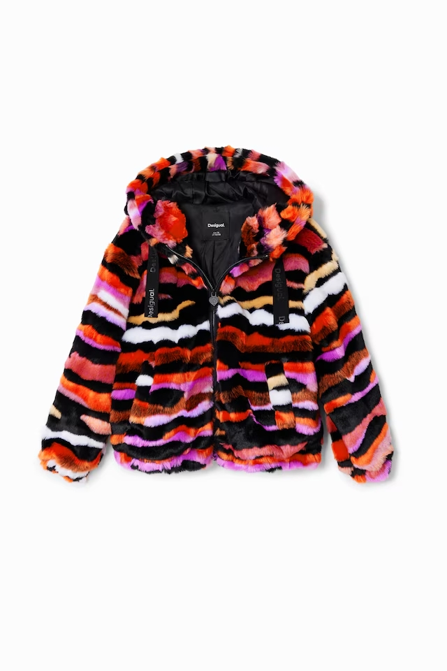 Desigual kids faux fur jacket FW2024