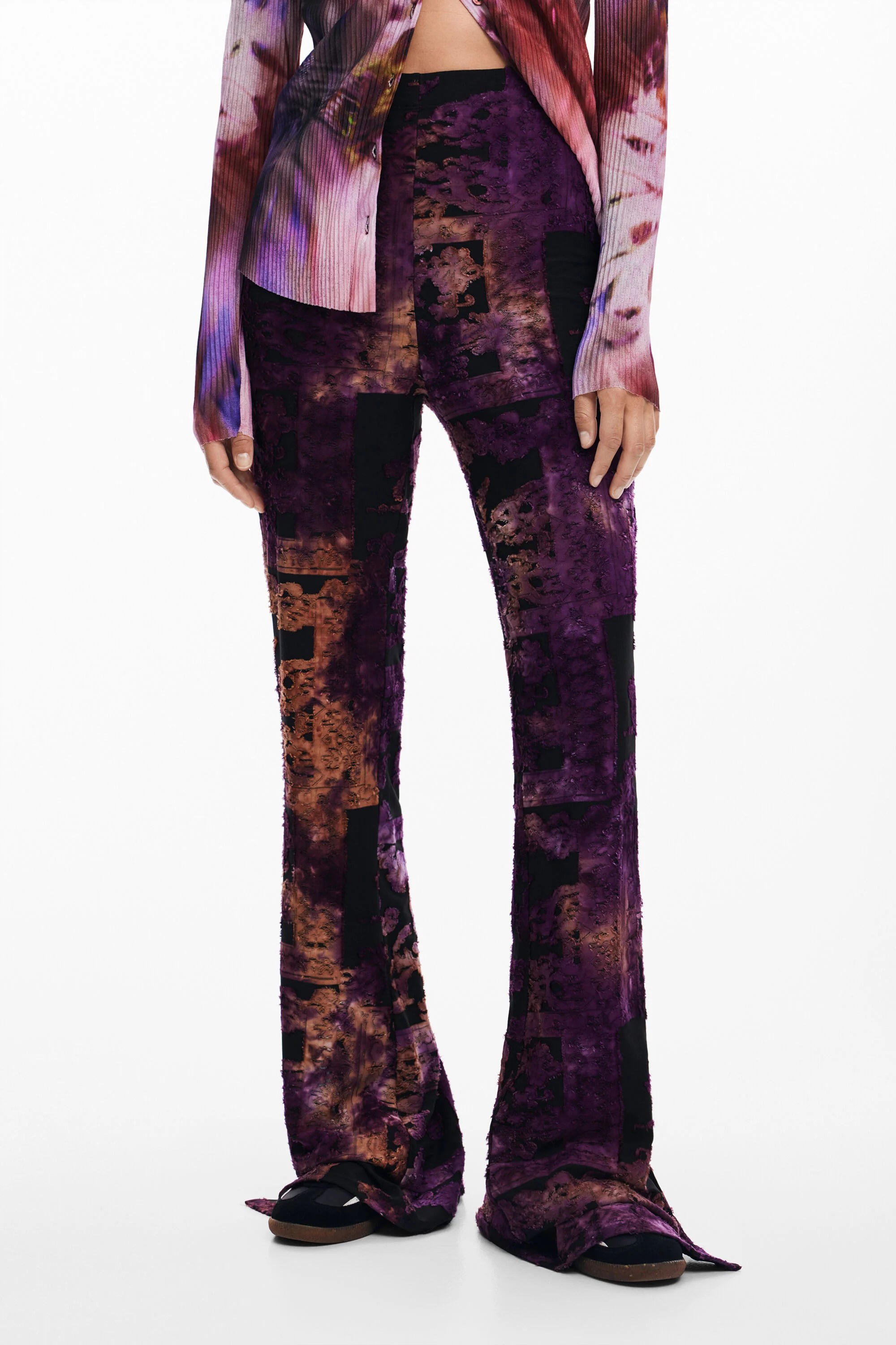 Desigual LUA flared devore pants FW2024