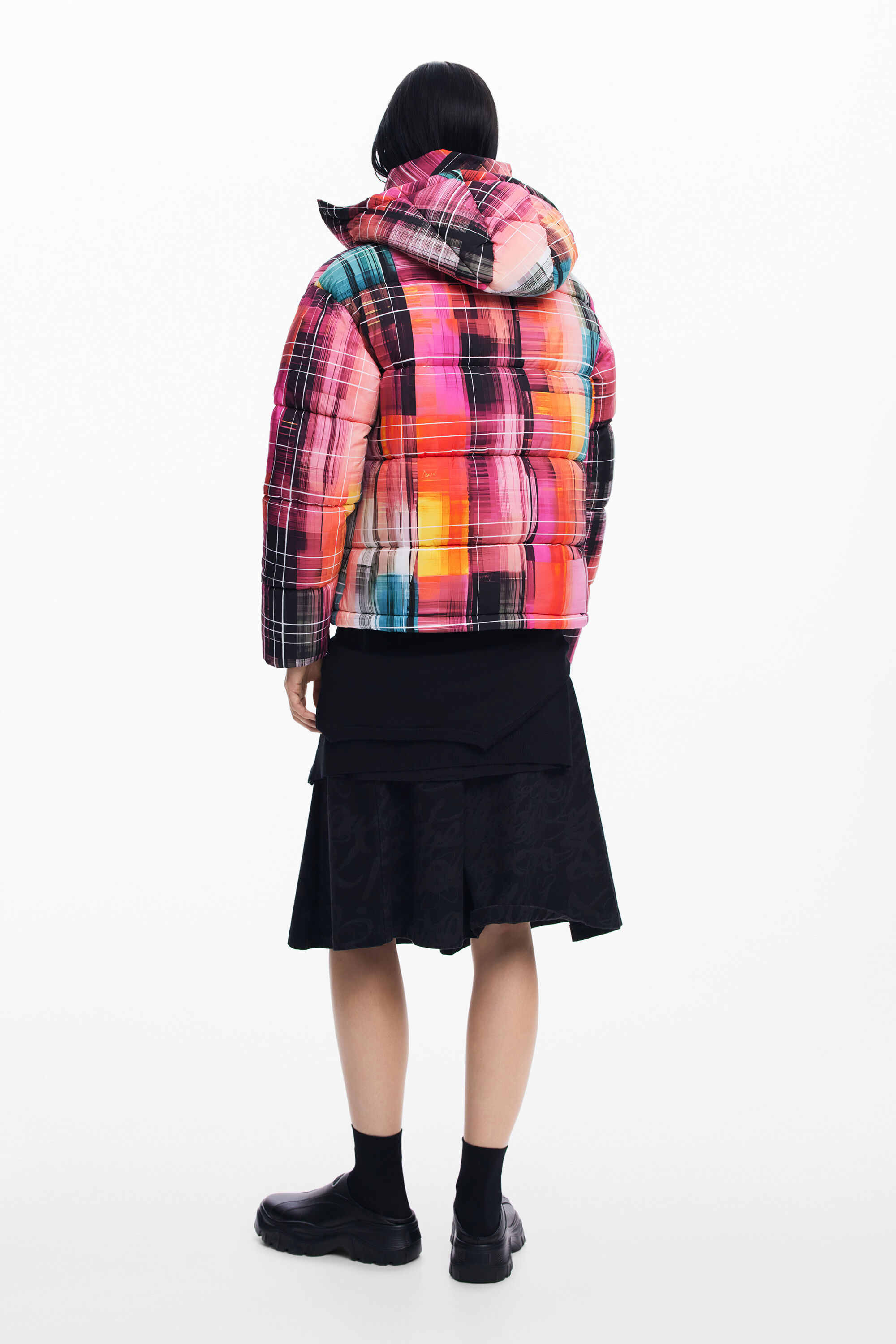 Desigual MALMO padded bold plaid winter jacket FW2024