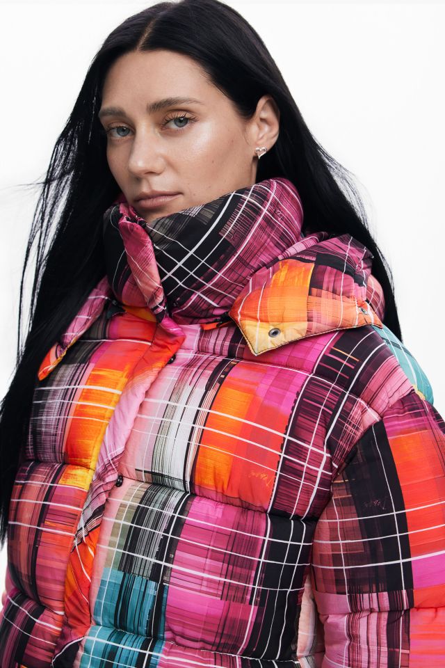 Desigual MALMO padded bold plaid winter jacket FW2024