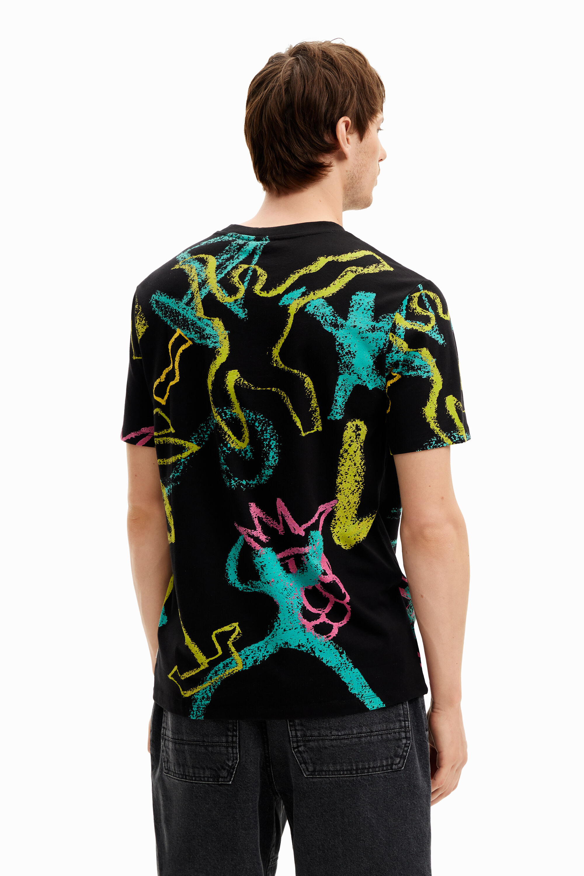 Desigual ARGIDER black cotton T-shirt FW2024