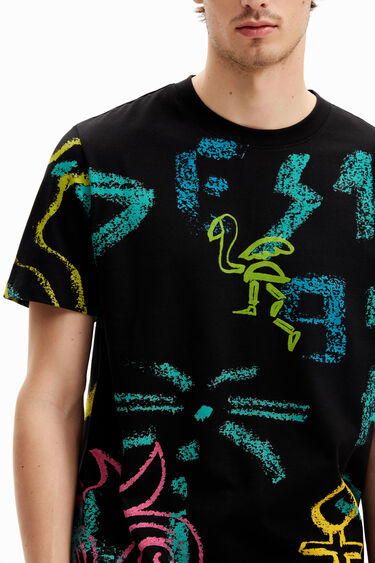 Desigual ARGIDER black cotton T-shirt FW2024