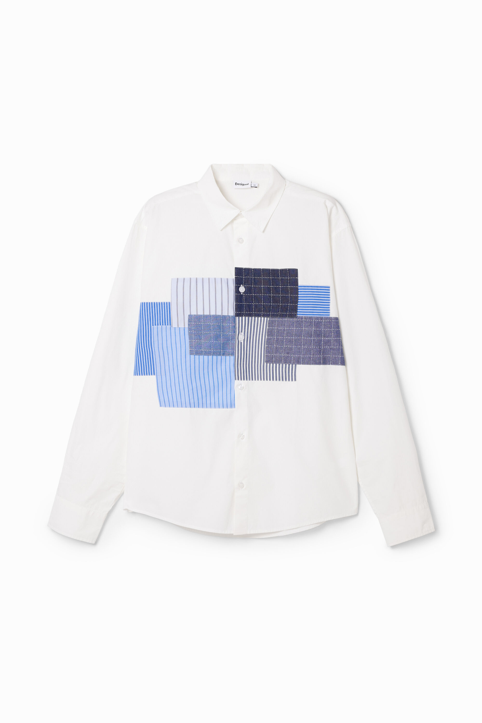 Desigual MAX white cotton patchwork shirt FW2024