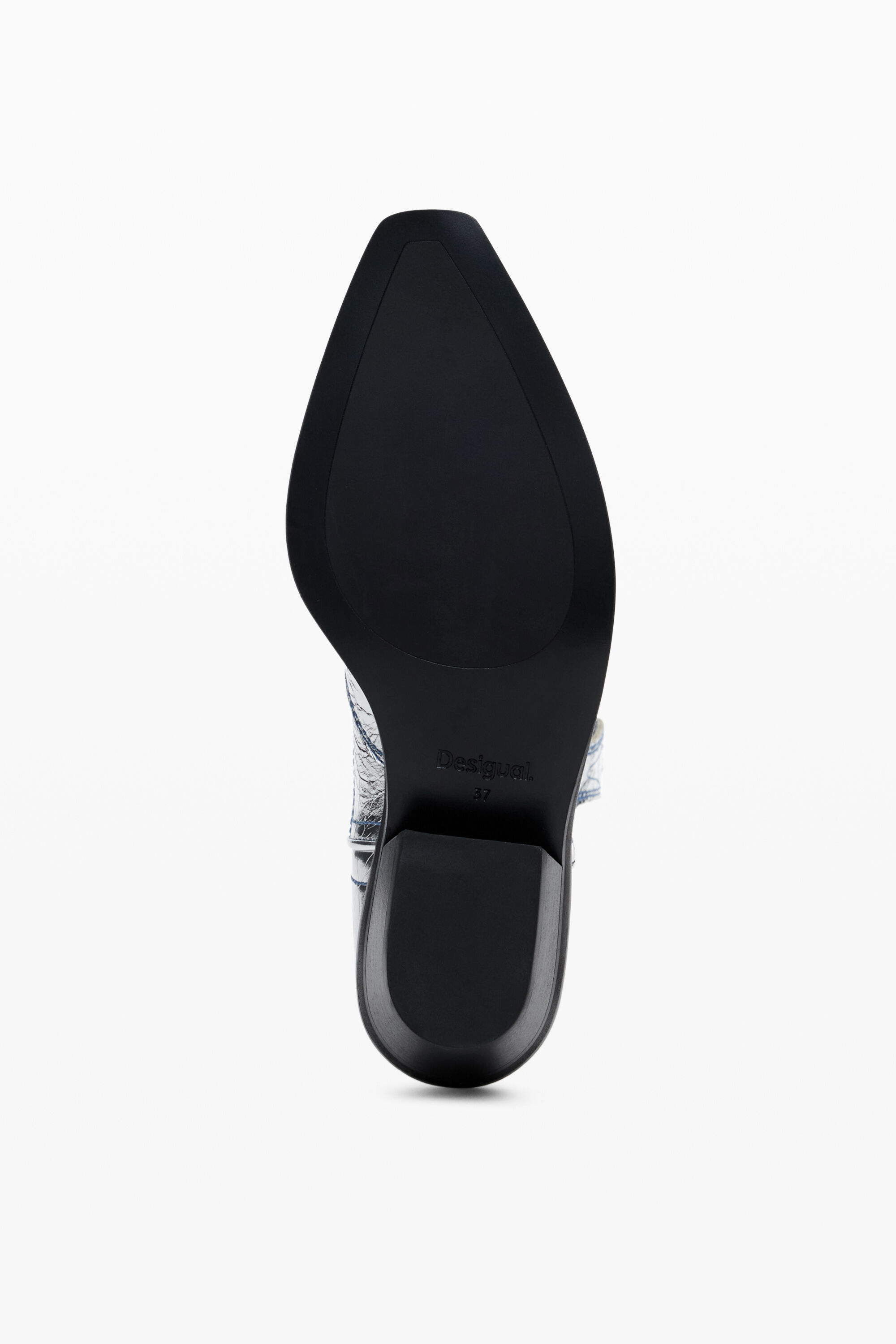 Desigual JOLENE silver embroidered cowboy boots