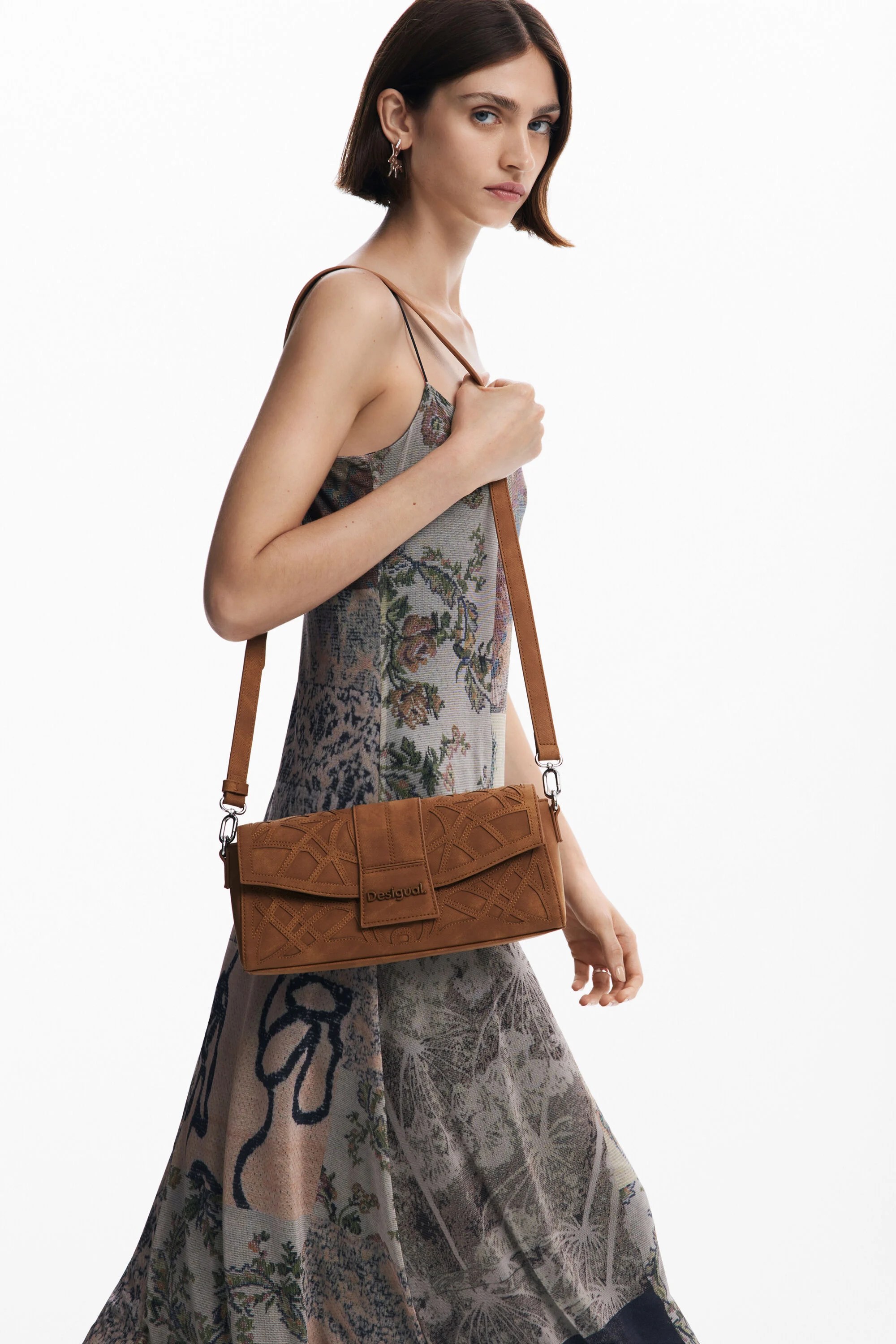 Desigual MIAMI midi dress with straps AW2024