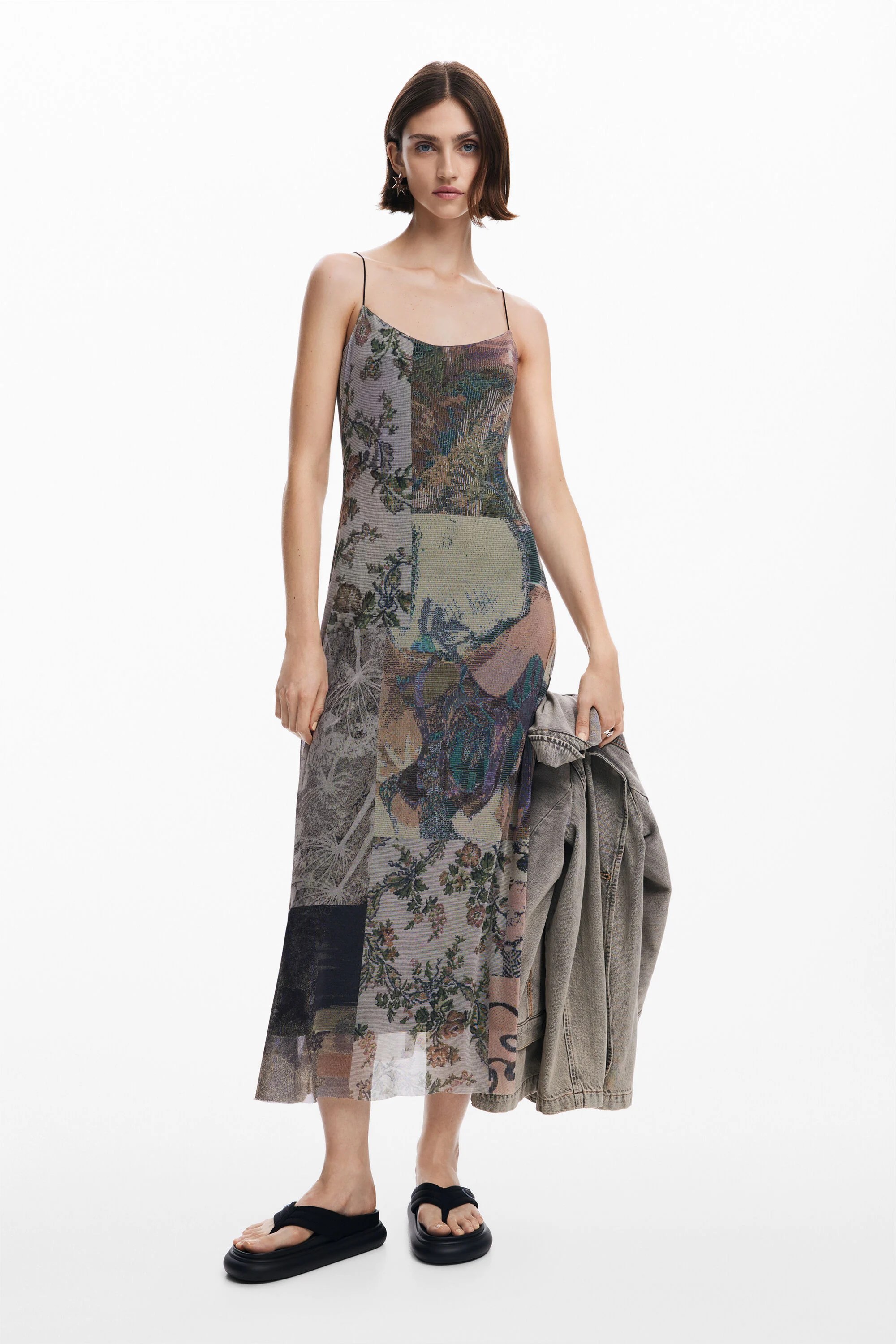 Desigual MIAMI midi dress with straps AW2024