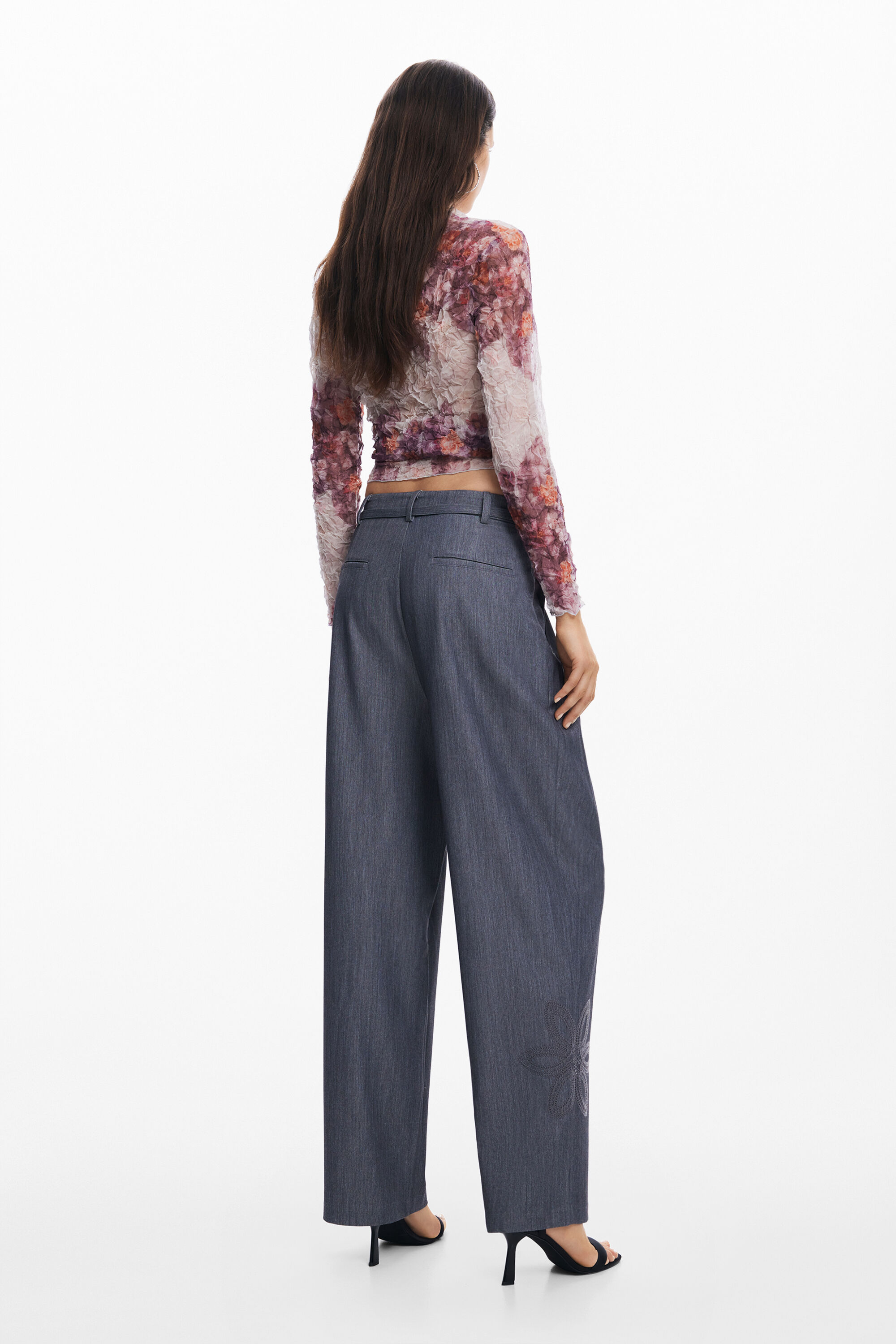 Desigual RIN straight leg grey pants