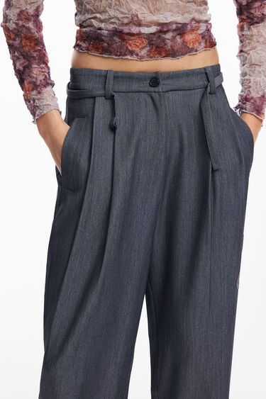 Desigual RIN straight leg grey pants
