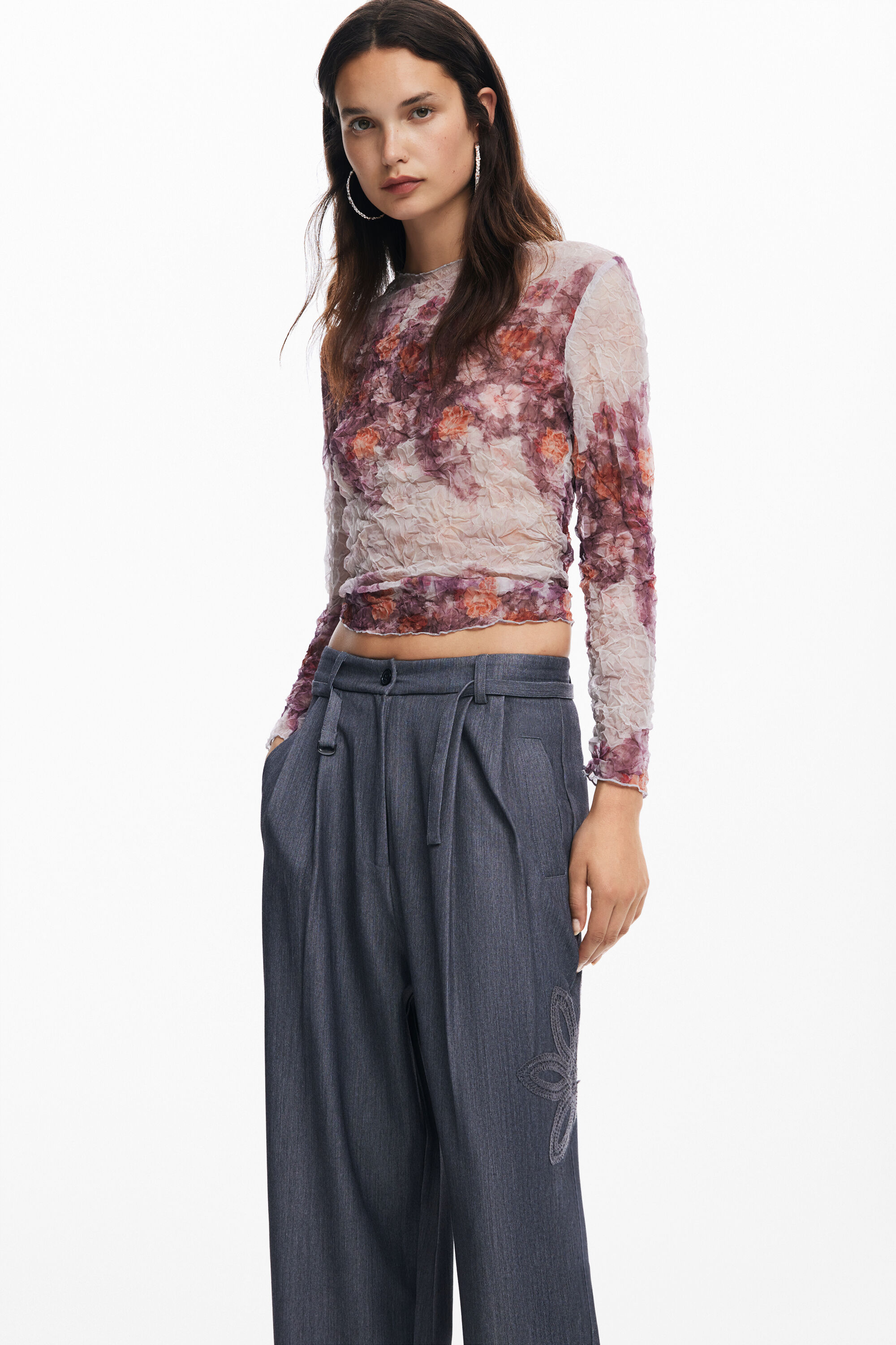 Desigual RIN straight leg grey pants