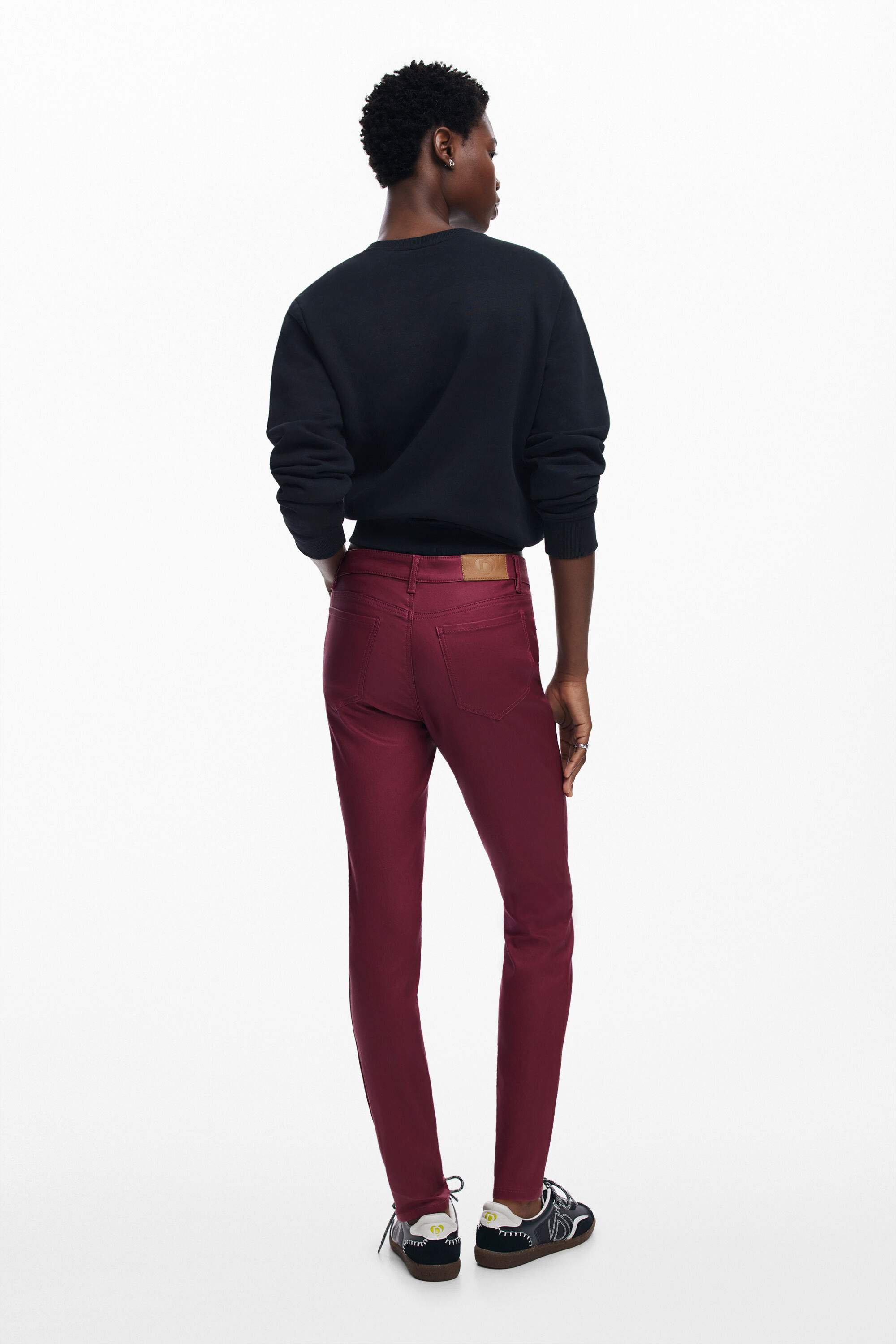 Desigual slim burgundy trousers FW24