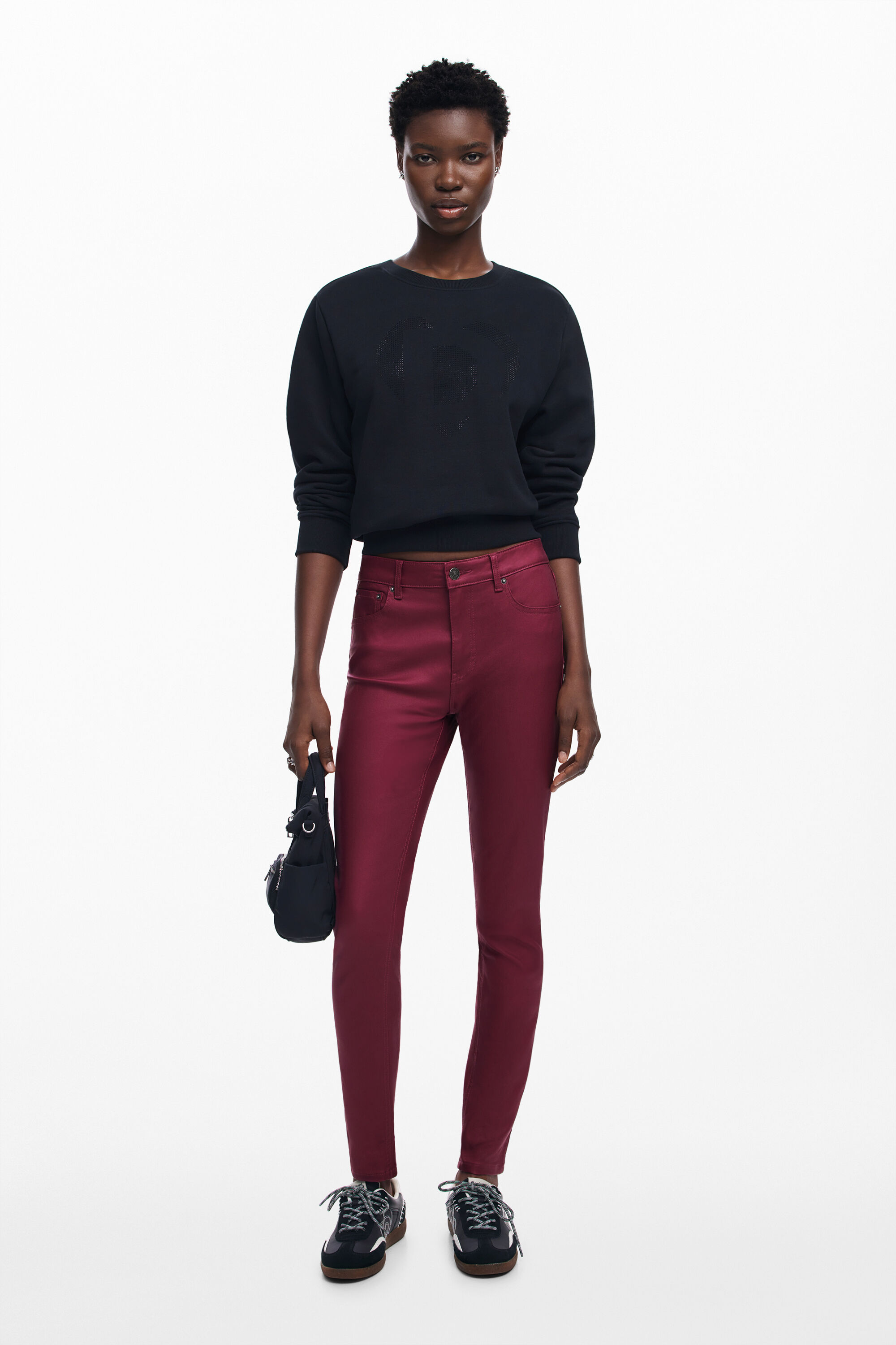 Desigual slim burgundy trousers FW24
