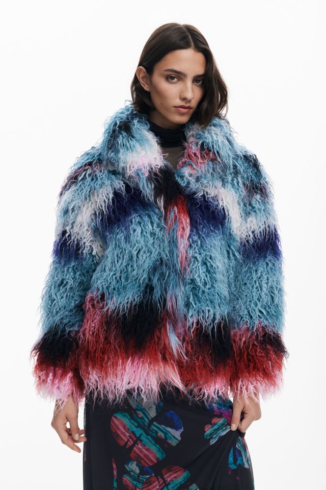 DESIGUAL CLOUD faux-fur jacket by Christian Lacroix FW2025 collection