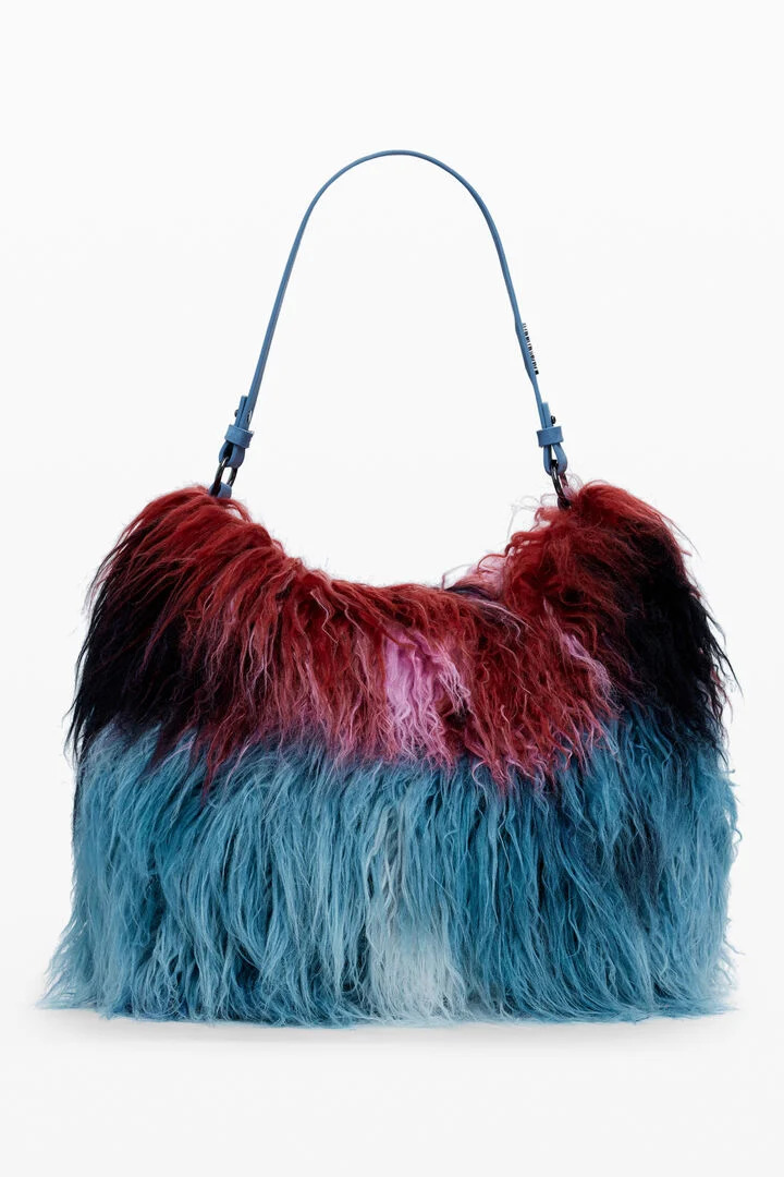 Desigual faux-fur bag designed by Christian Lacroix. $249. FW2025.